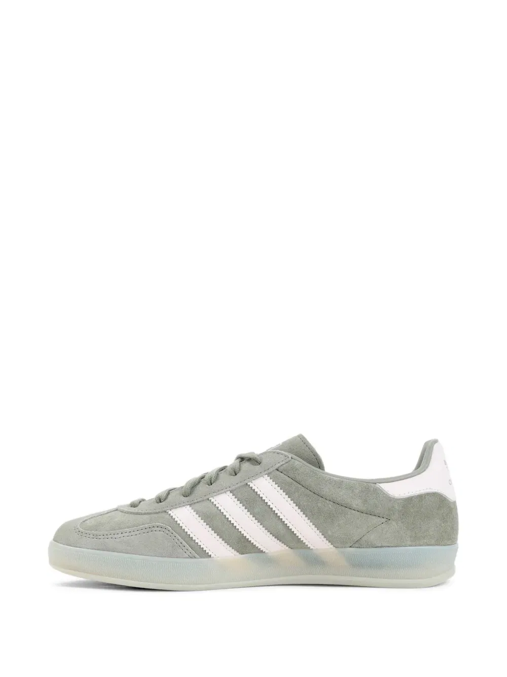 Замшевые полосатые кроссовки Gazelle Adidas, зеленый — фото 3