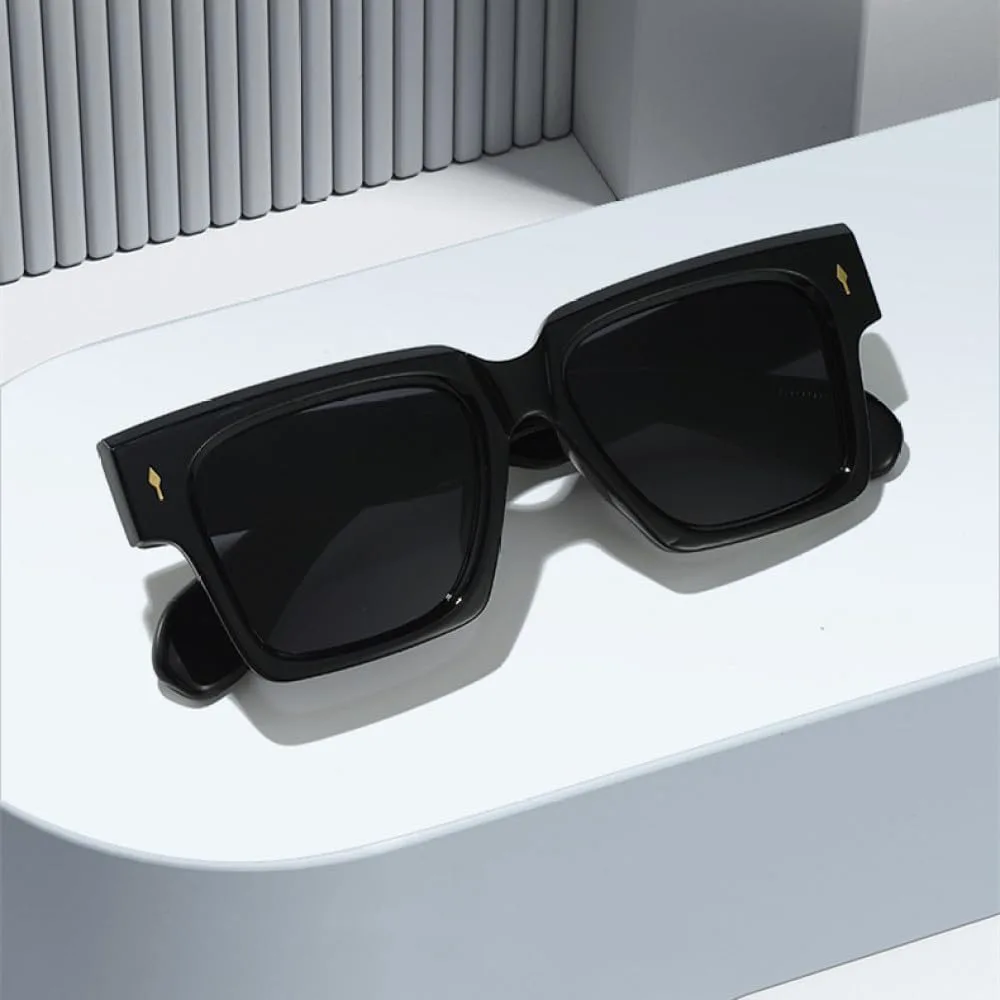 

Большие женские солнцезащитные очки с декоративными заклепками, солнцезащитные очки UV400 для мужчин, желто-синие солнцезащитные очки MTZJH, Leopard Dark Green