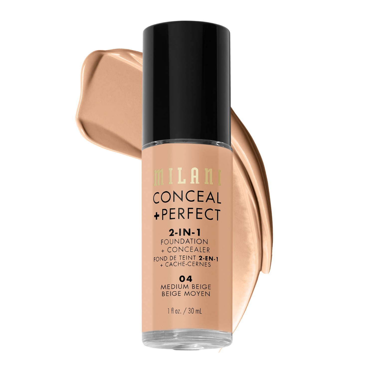 

Тональный крем для лица conceal + perfect 2in1 Milani, medium beige/ 04, объем 30 мл