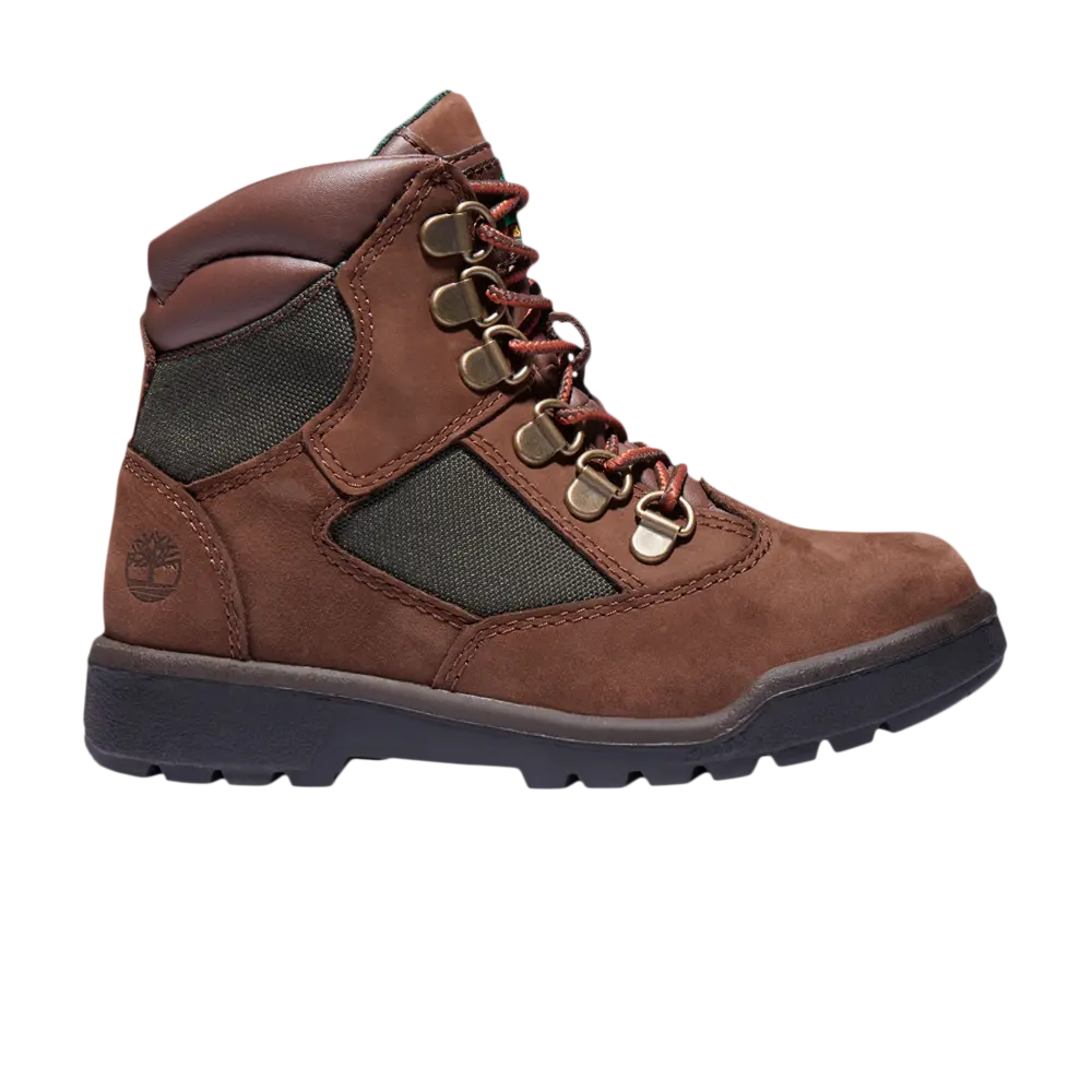 Ботинки подростковые Timberland 6 Inch Field, коричневый / оливковый
