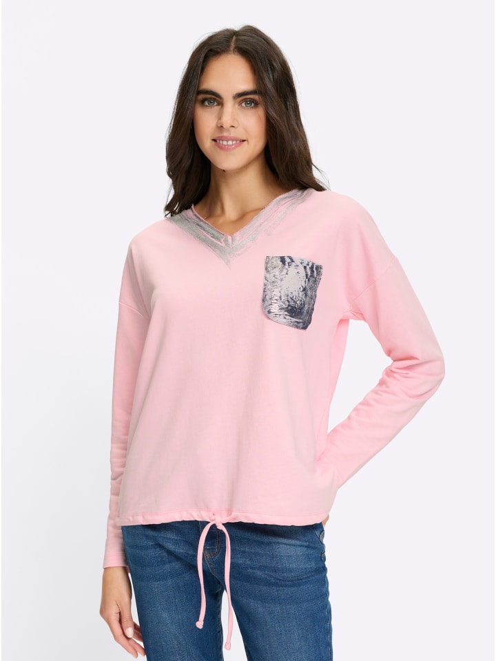 

Рубашка с длинными рукавами светло-розового цвета Heine