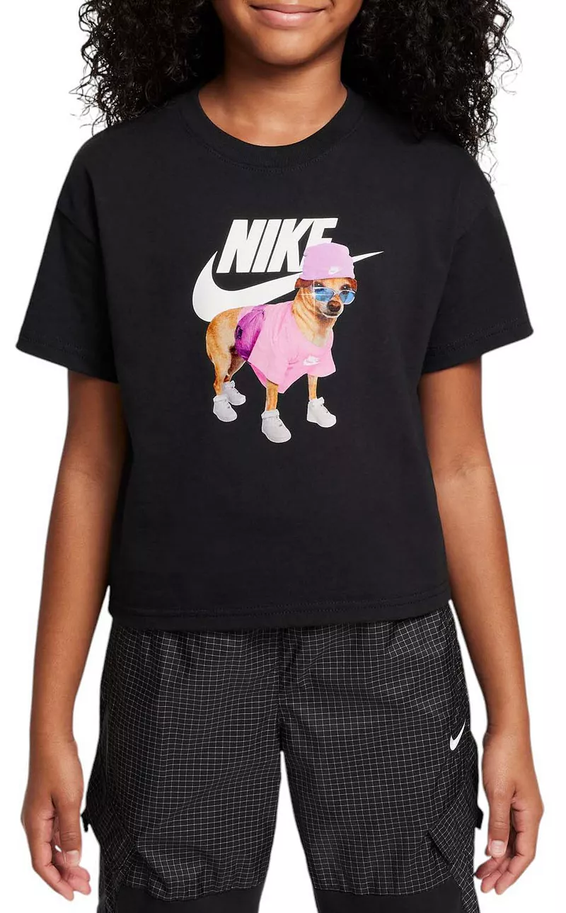 

Футболка свободного кроя Nike Sportswear с рисунком собаки, черный