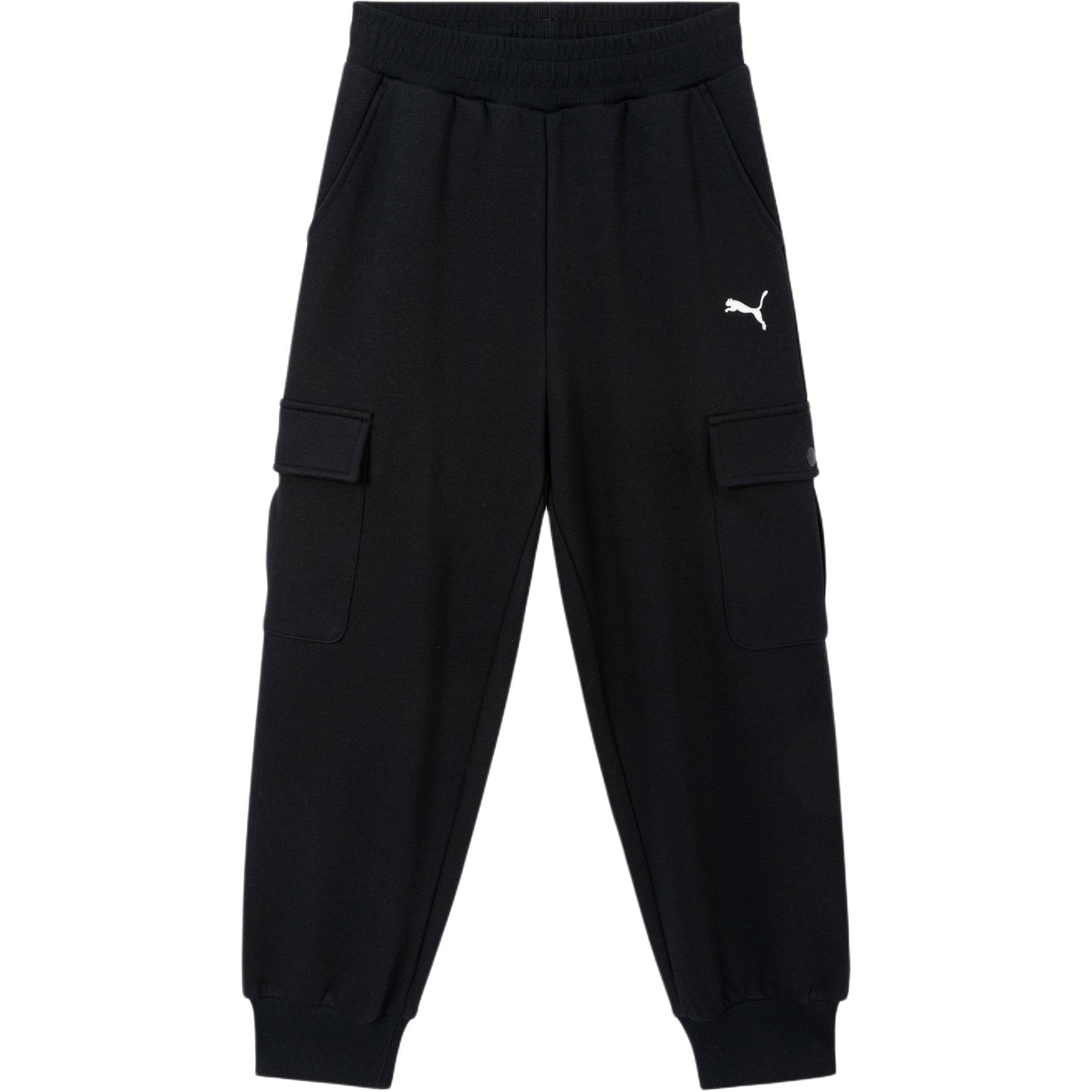 Детские вязаные тонкие спортивные штаны PUMA, medium heather серый — фото 3