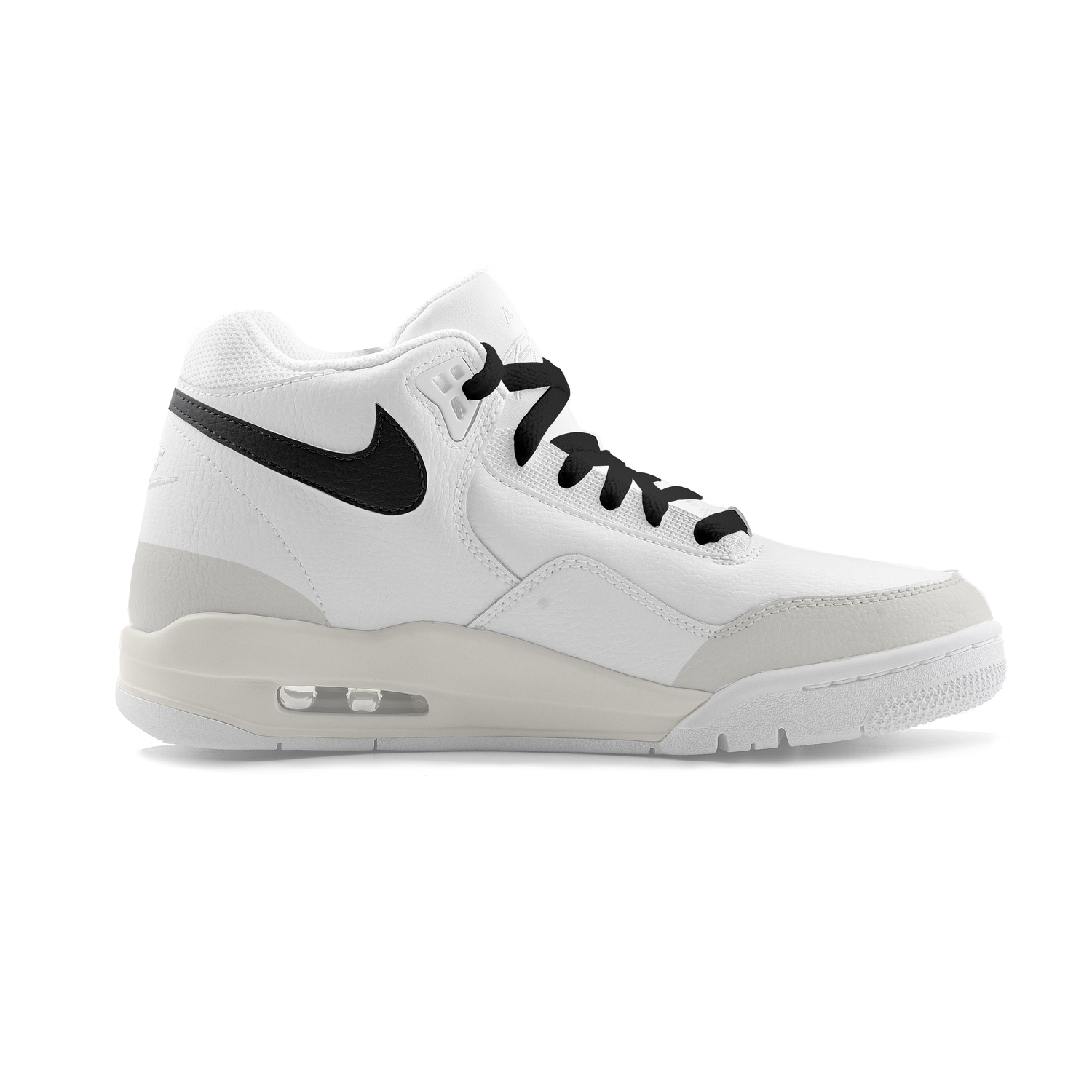 Nike Flight Legacy Twilight Synthetic Leather Abrasion Resistant Mid top Vintage Basketball Shoes Men's Black White — фото 3