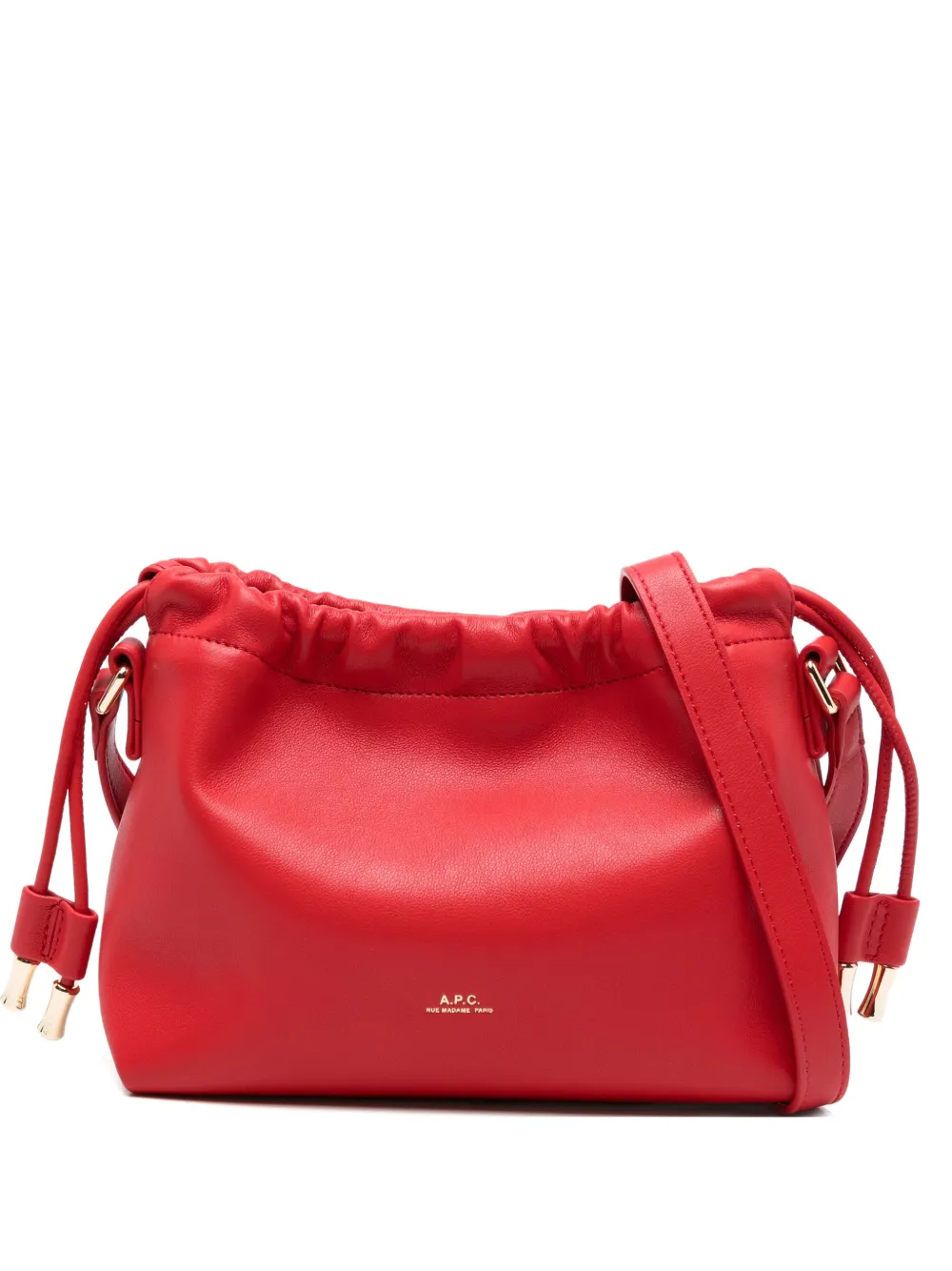 

Мини-сумка через плечо с кулиской A.P.C., красный