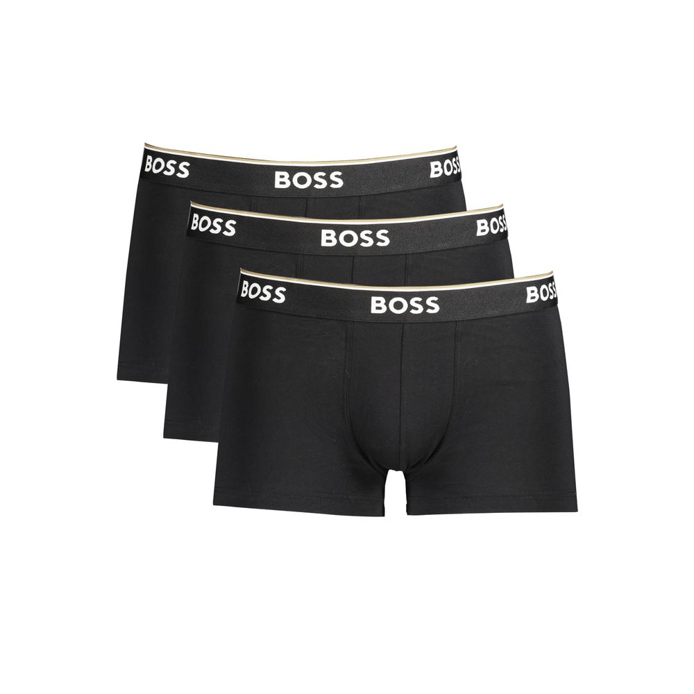 

Черный хлопковый комплект мужских трусов-боксеров Hugo Boss