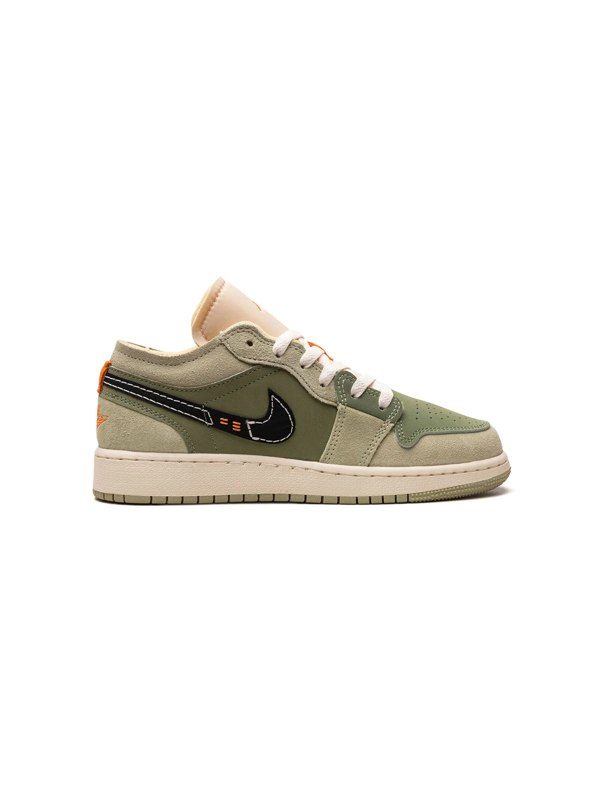 Кроссовки Air Jordan 1 Low Craft SE Light Olive Jordan Kids, зеленый — фото 2