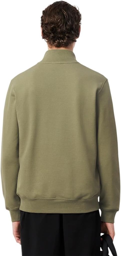 Толстовка Lacoste Men's Core Collection Regular Fit, с молнией и воротником-стойкой, Khaki — фото 3
