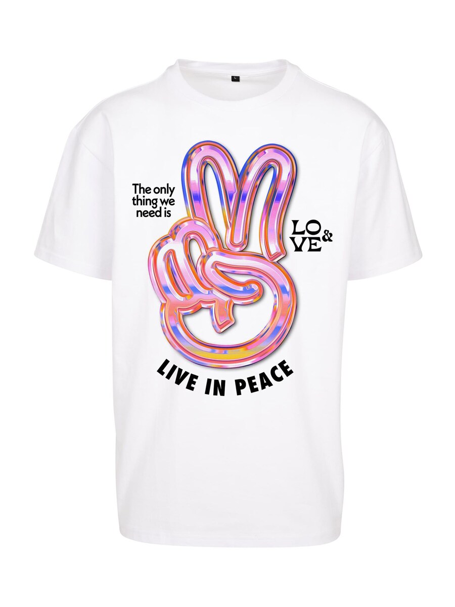 

Рубашка Mister Tee Live in Peace, белый