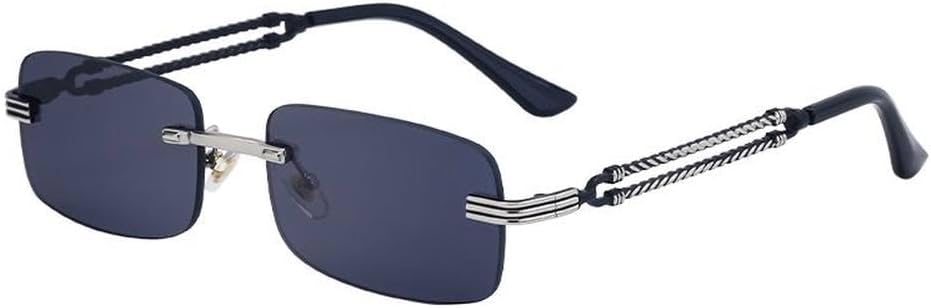 

Солнцезащитные очки в прямоугольной маленькой оправе для женщин и мужчин, роскошные винтажные солнцезащитные очки без оправы, унисекс, ретро, ​​очки для вождения, SUN4111 Generic, C4slivergray