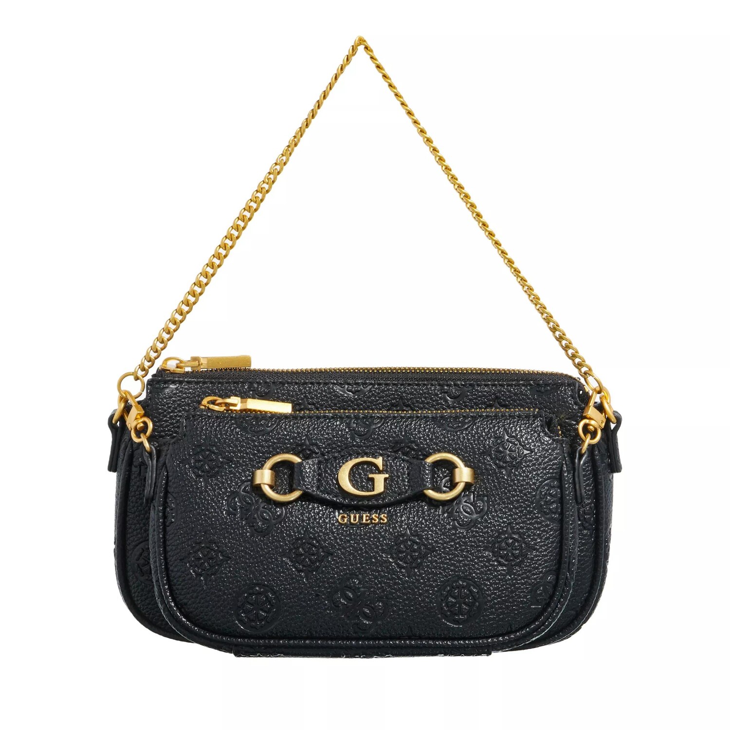

Двойная сумка izzy peony с логотипом xbody Guess, черный
