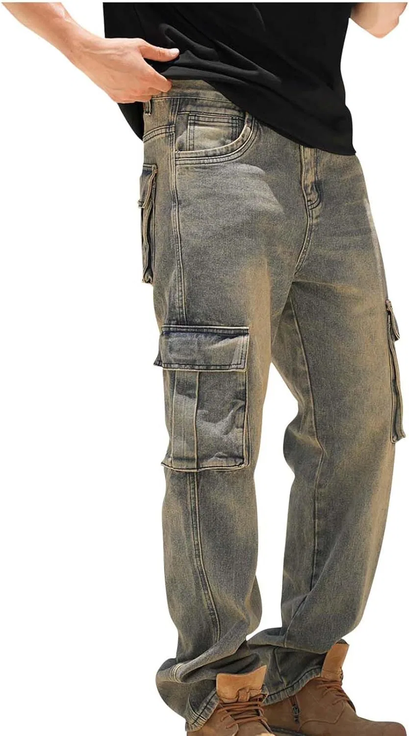 Джинсы свободные, Карго, Khaki