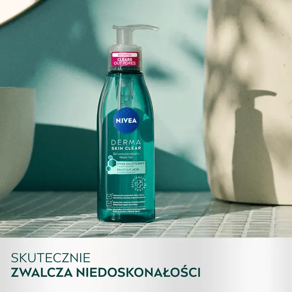 Гель для умывания Nivea — Очищающий лица, Derma skin clear, 150 мл — фото 2