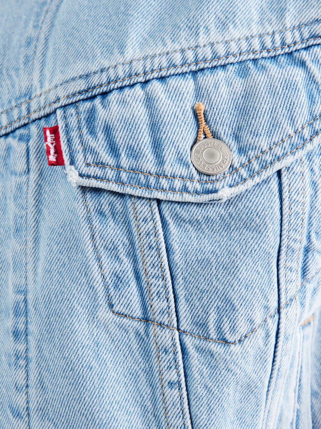 LEVI'S  Жилет 'Collarless Shrunken '90s Trucker Vest' в синем дениме — фото 2
