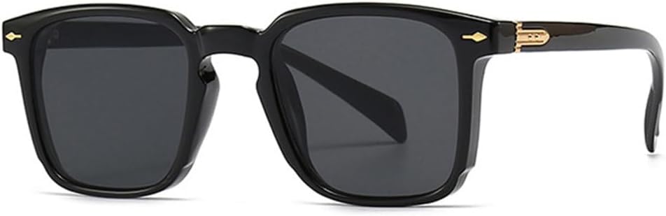 

Ретро-классические солнцезащитные очки 2027 года для женщин, защита от УФ-излучения UV400, модные мужские солнцезащитные очки с заклепками и градиентным переходом цвета MTZJH, Black Gray