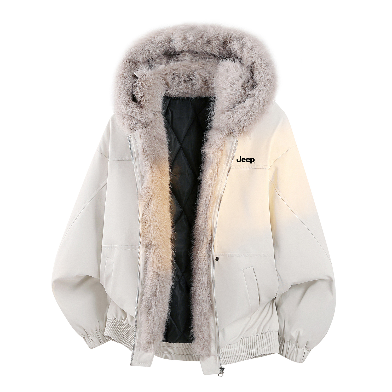 

Пуховик Unisex Hooded Thickened Jeep, светло-хаки