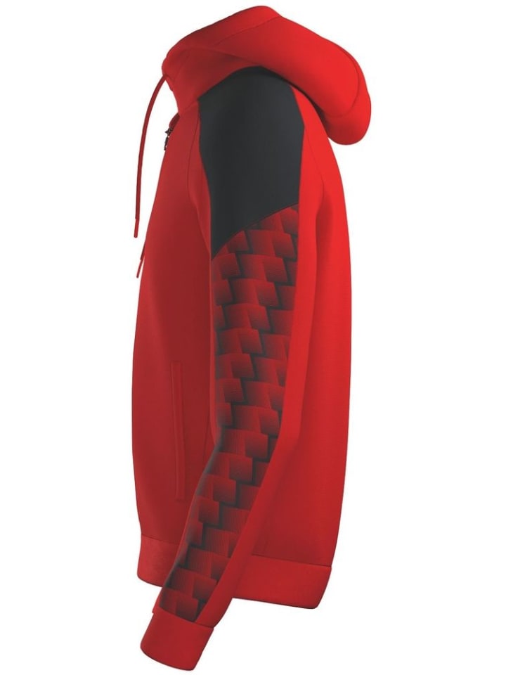Детская тренировочная куртка "Evo Star Training Jacket with Hood" красного цвета erima — фото 3