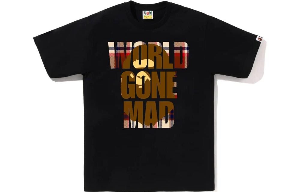 

BAPE Check WGM Ape Head Overlap Tee A Bathing Ape, белый