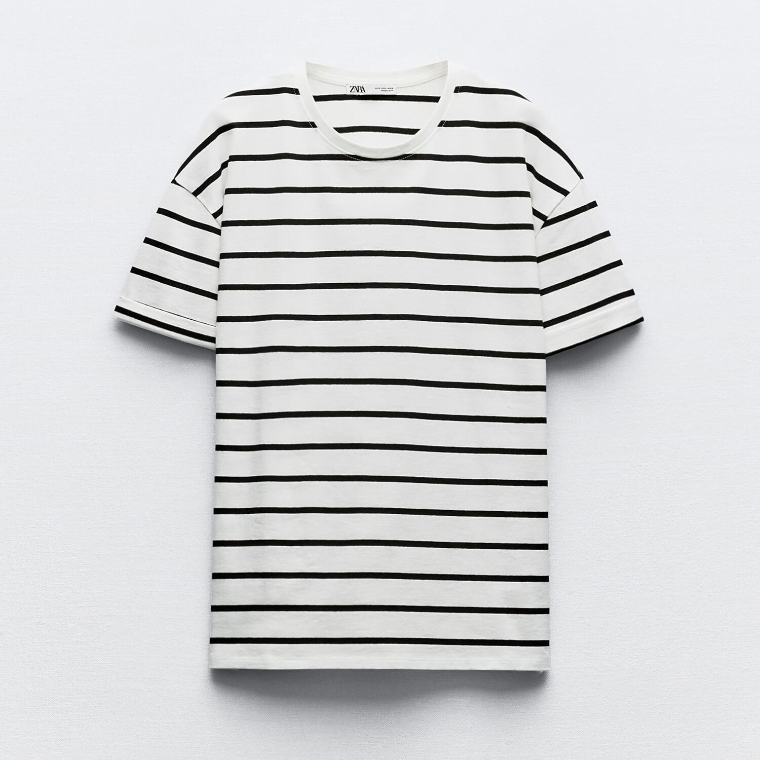 

Футболка Zara Heavy Cotton, черный/белый