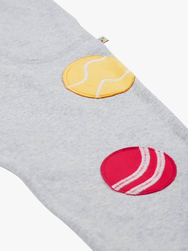 Детские джоггеры Jack Organic Cotton с аппликацией в виде шариков Frugi, Grey Marl — фото 2