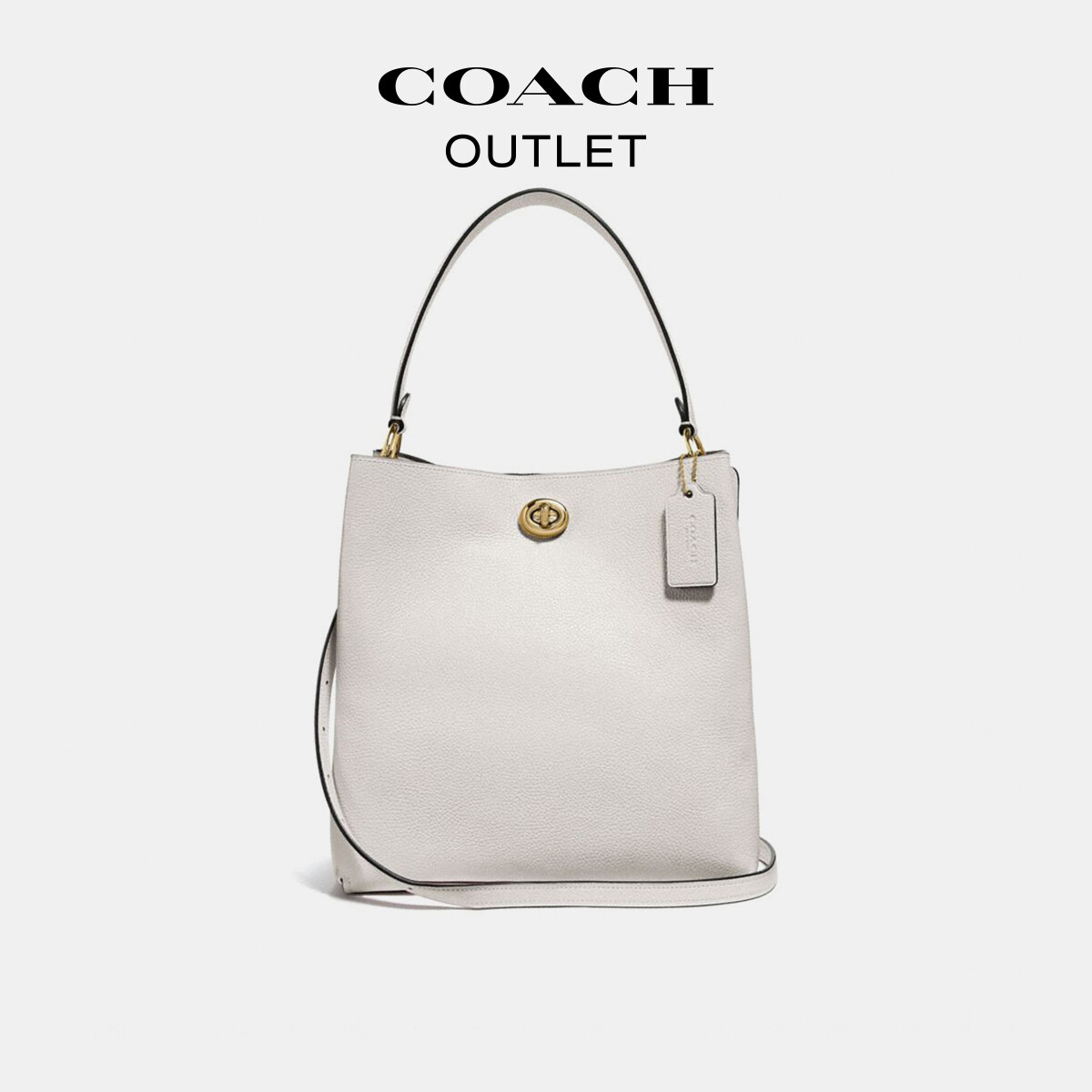 

Женская сумка-ведро COACH CHARLIE, золото/розовый/белый