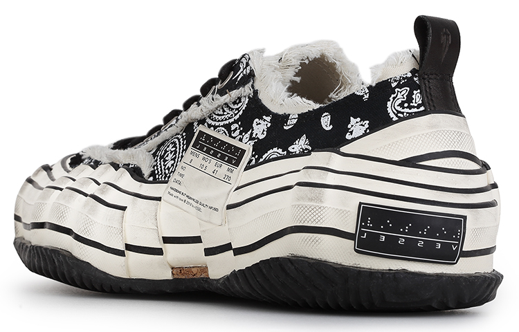 XVESSEL VESSEL G.O.P. Lows Paisley Distortion Кроссовки низкие из холста унисекс черные — фото 4