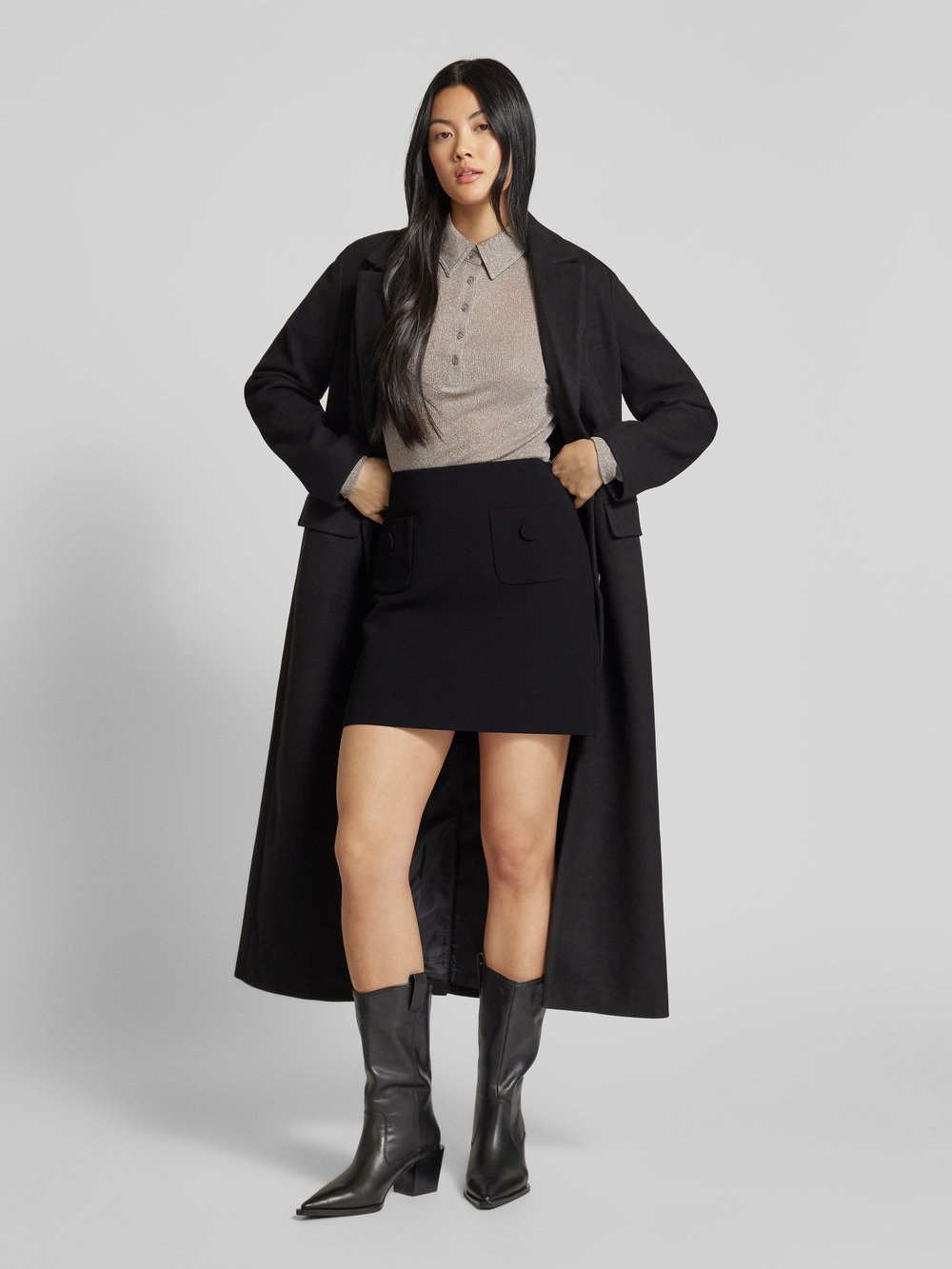 

Мини-платье с карманами модель 'PAGINE' Max Mara Studio, черный