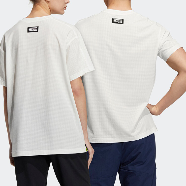 Футболка унисекс ярко-белая Adidas, белый — фото 3