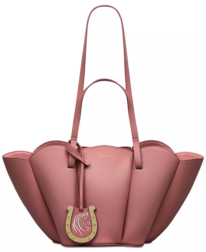 

Маленькая кожаная сумка-мешок Kentucky Derby с открытым верхом Radley London, розовый