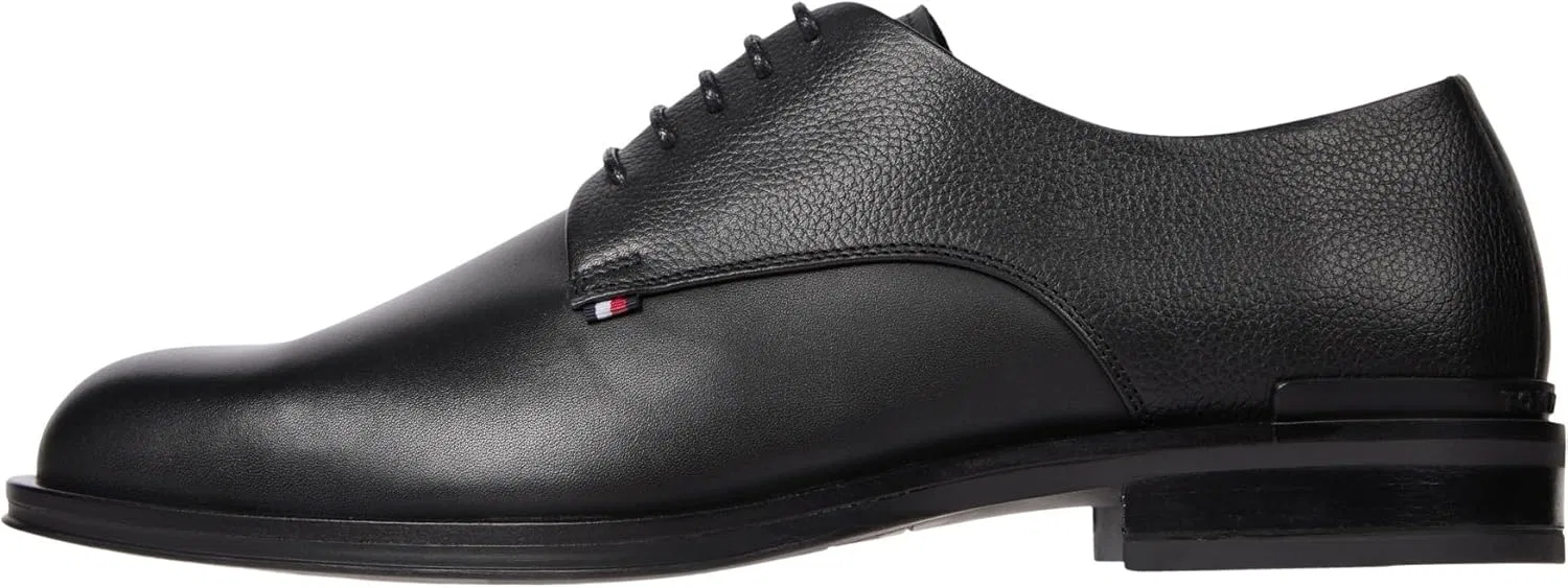 Мужские туфли-дерби Tommy Hilfiger Core из кожи, черный