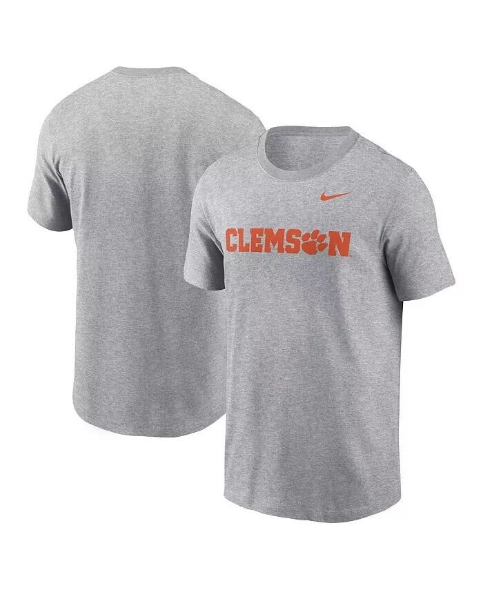 

Мужская футболка Clemson Tigers Primetime Evergreen с надписью Nike, серый