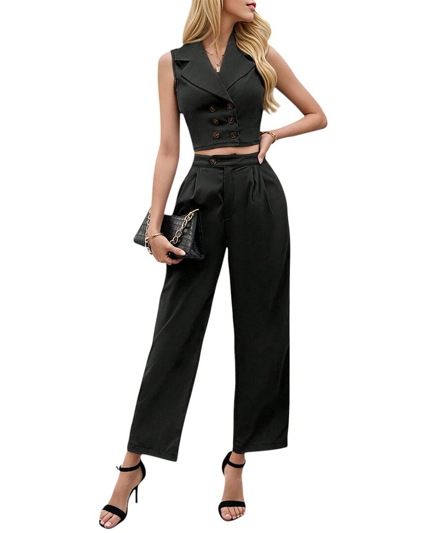 

Орния Комплект из жилета и брюк Orniya, черный