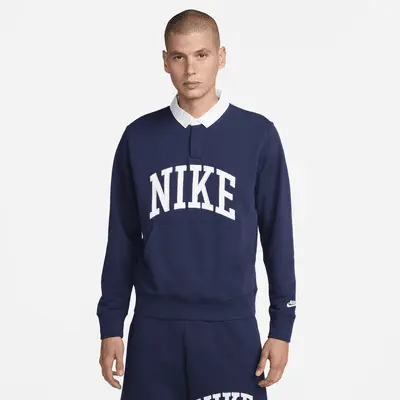 

Поло Nike Club Fleece, цвет Midnight Navy/White