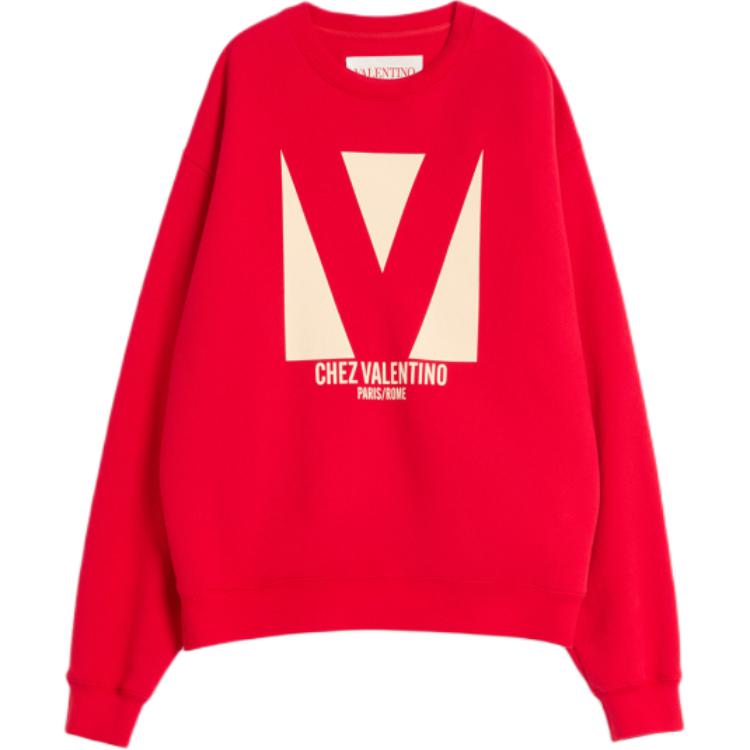 Свитшот Chez Printed Crewneck Valentino, красный — фото 3