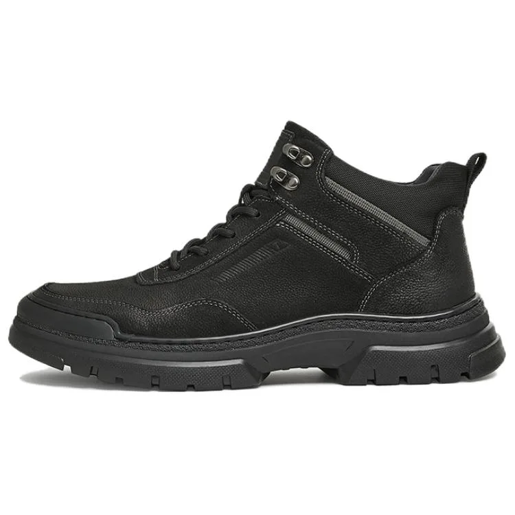 Tata Повседневные кожаные туфли Mid top мужские Black/Earth Yellow