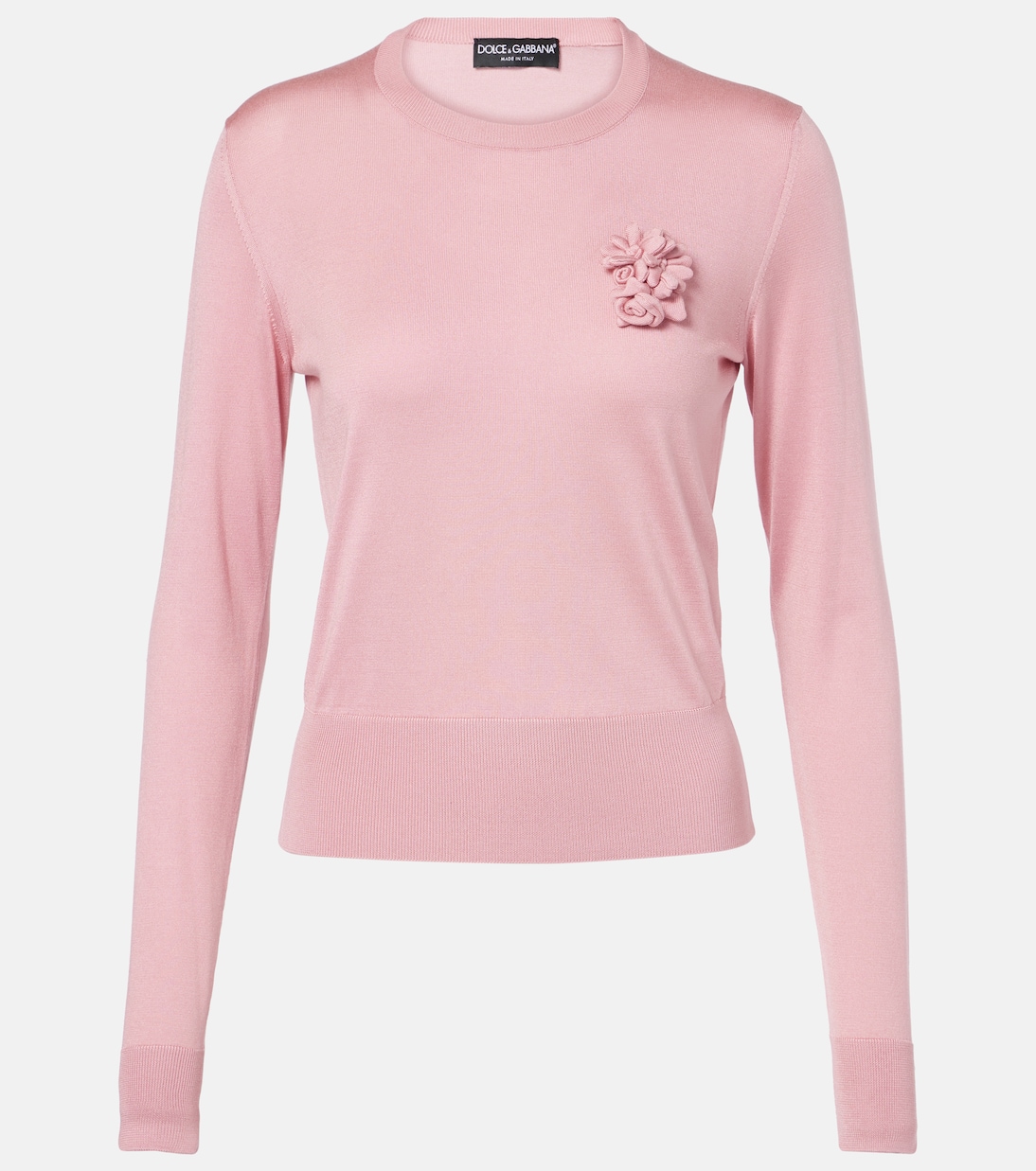

Свитер с цветочной аппликацией Dolce&Gabbana, Rosa Polvere Scuro