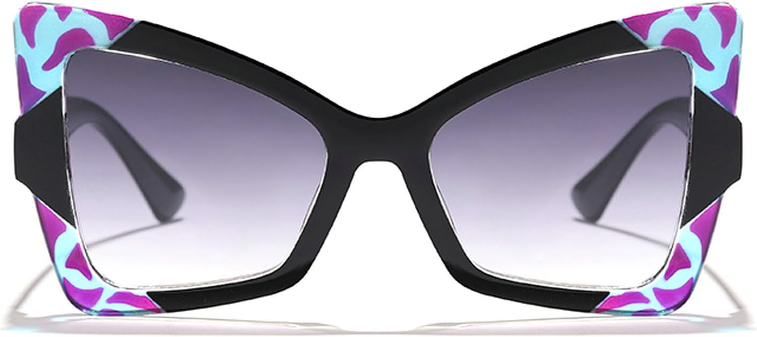 

Модные винтажные солнцезащитные очки «кошачий глаз» для женщин, солнцезащитные очки в форме бабочки, стильные градиентные очки с защитой от УФ-излучения UV400 mincl, Gray