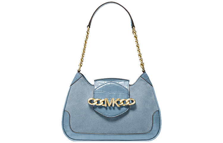 

Кожаная сумка через плечо Hally Cow светло-голубая женская MICHAEL KORS