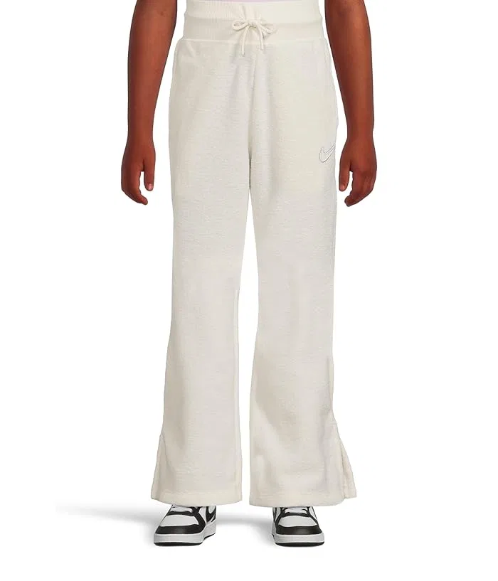 Флисовые штаны с широкими штанинами Sportswear Fleece Pants Nike Kids, Black/White
