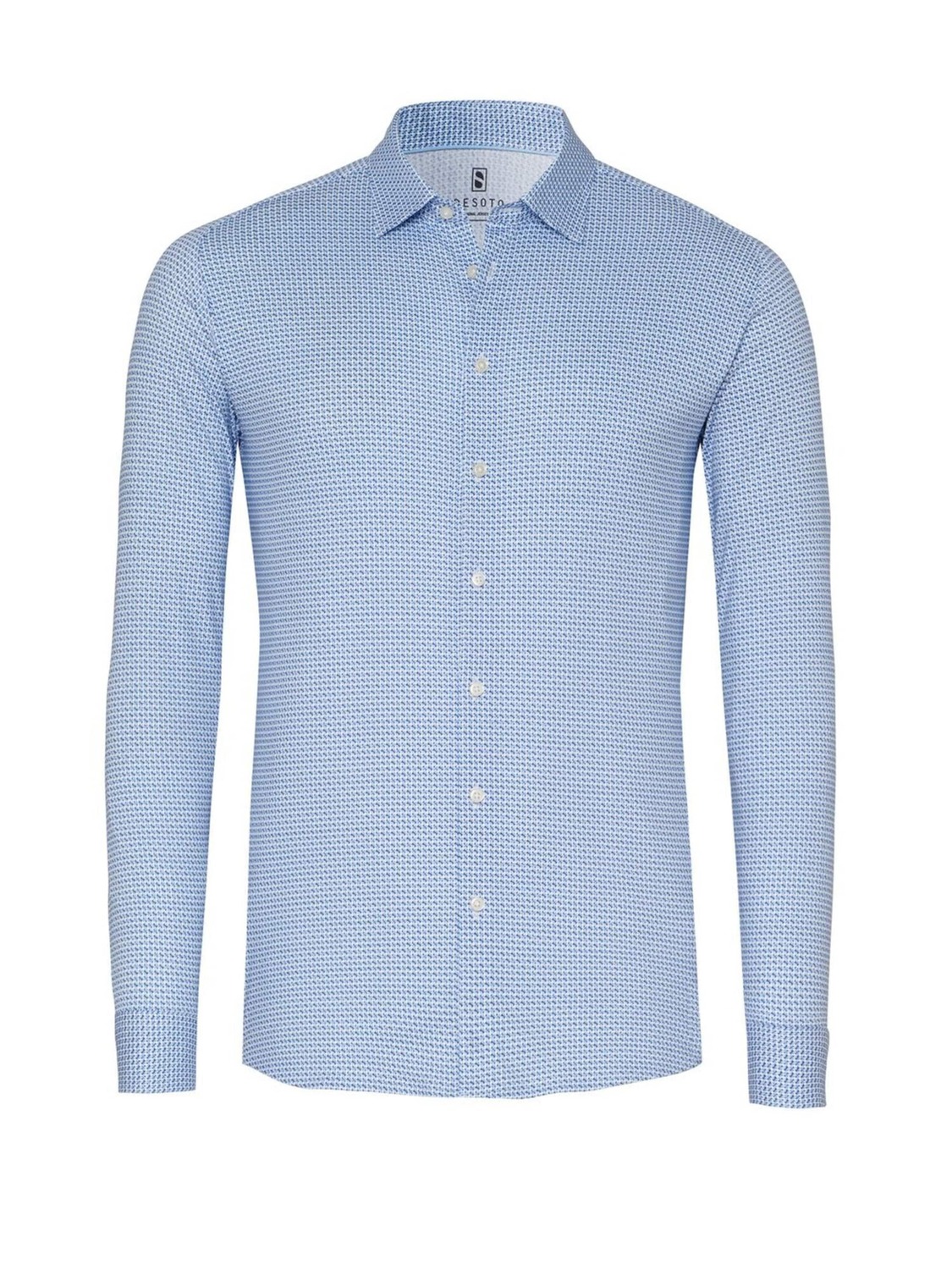 

DESOTO Рубашка с пуговицами синего цвета slim fit