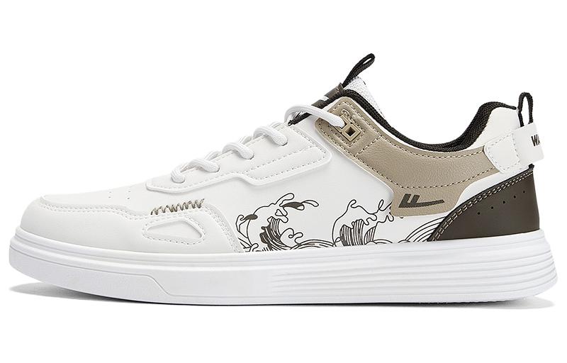

Скользоустойчивые амортизирующие кедры Warrior Low Top Skateboard Shoes мужские бежево-хаки