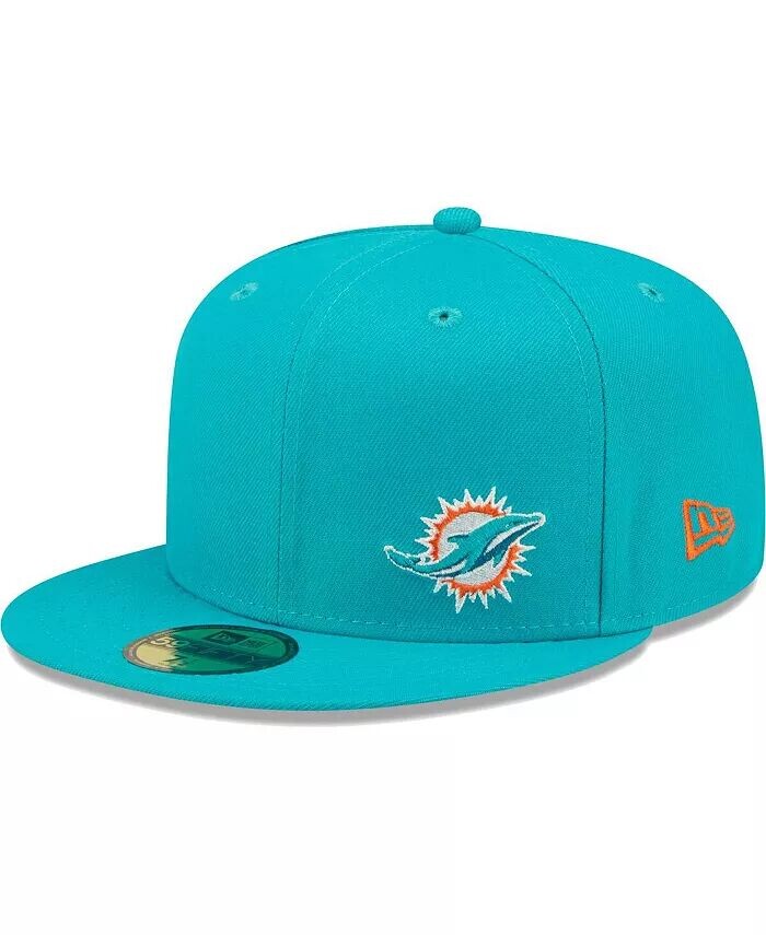 

Мужская приталенная шляпа Aqua Miami Dolphins Flawless 59FIFTY New Era, синий