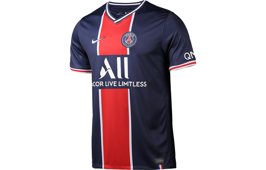 

Футболка домашняя Paris Saint Germain 2020-21 с печатью Neymar Jr 10 Nike, темно-синий