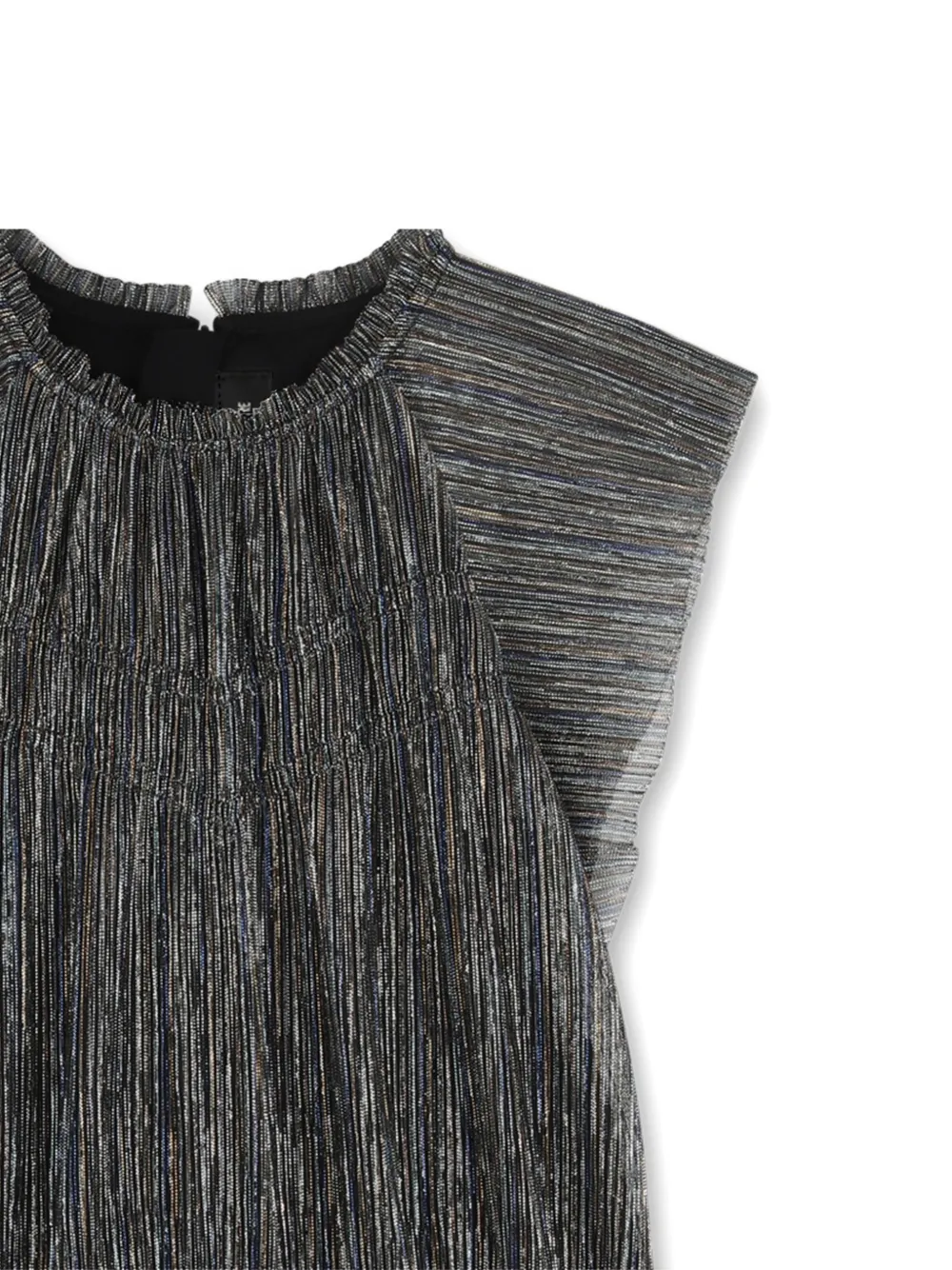 Плиссированное платье с круглым вырезом Zadig & Voltaire Kids, серый — фото 3