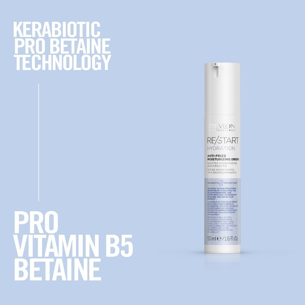 Кондиционер для волос restart re/start hydratation feuchtigkeitsspendende tropfen gegen frizz Revlon Professional, объем 50 мл — фото 3