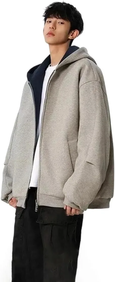 

Стильный худи-кардиган мужской свободный