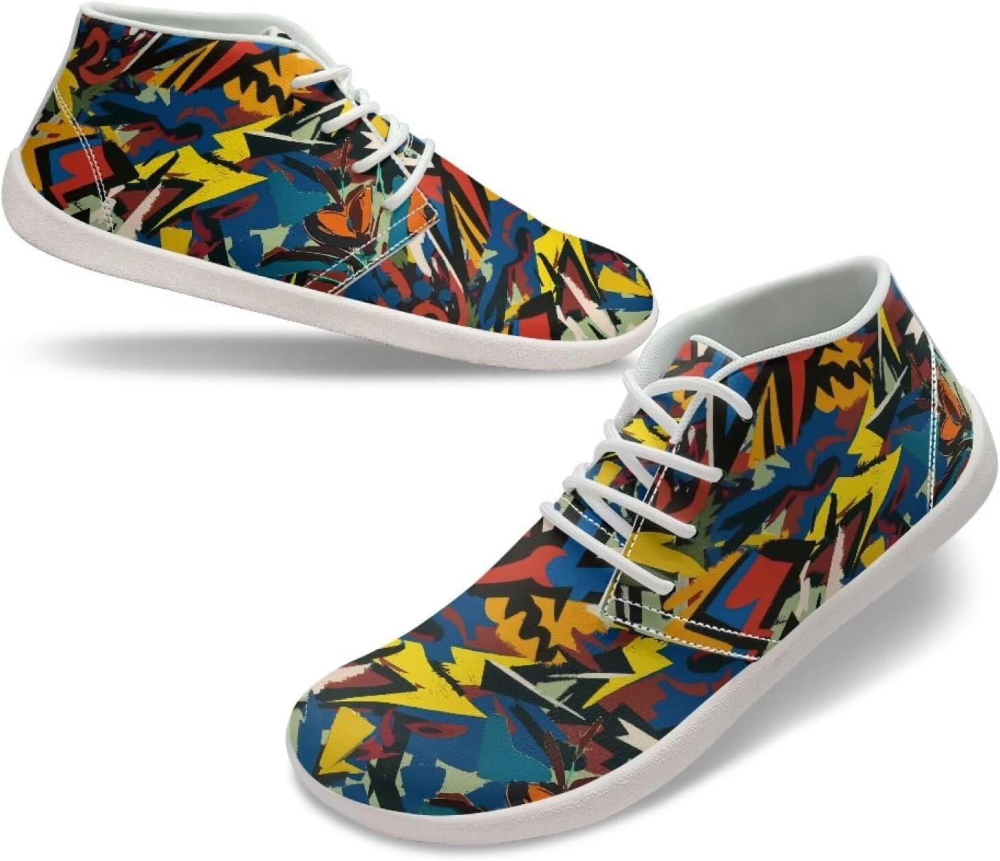 

Мужские модные низкие кроссовки для ходьбы босиком, легкие водонепроницаемые кроссовки для бега, повседневная обувь на шнуровке, минималистичный дизайн, размеры US 5-14, белая подошва Vuriqeby