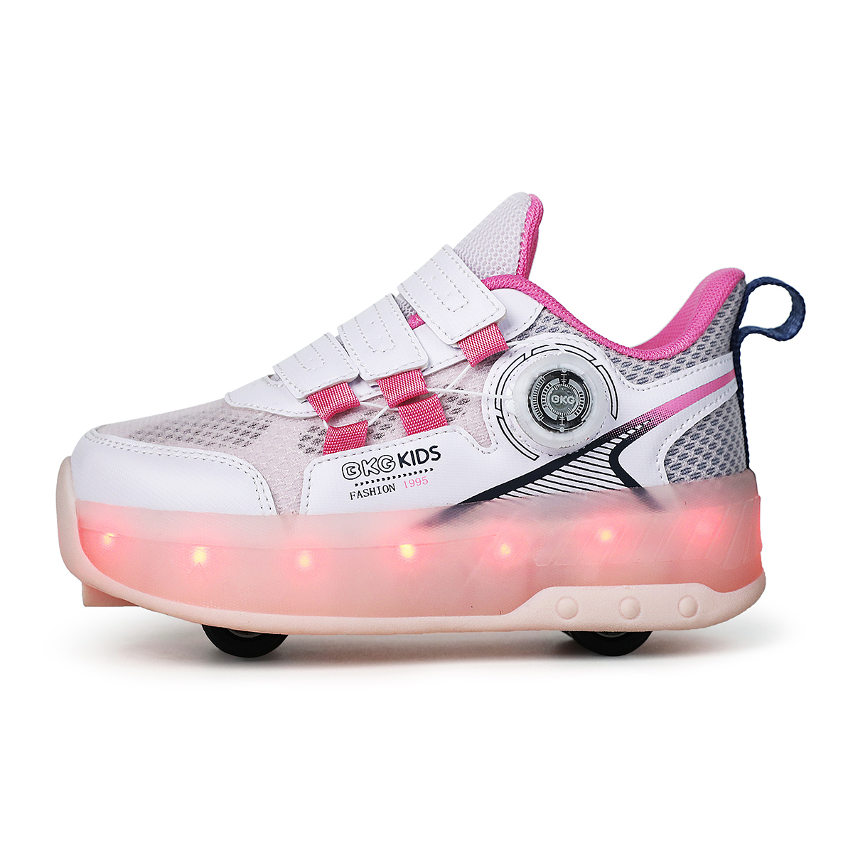 

Противоскользящие антиударные износостойкие дышащие детские уличные кроссовки kids' BKG, розовый