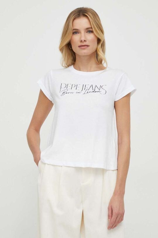 

HANNON хлопковая футболка Pepe Jeans, белый