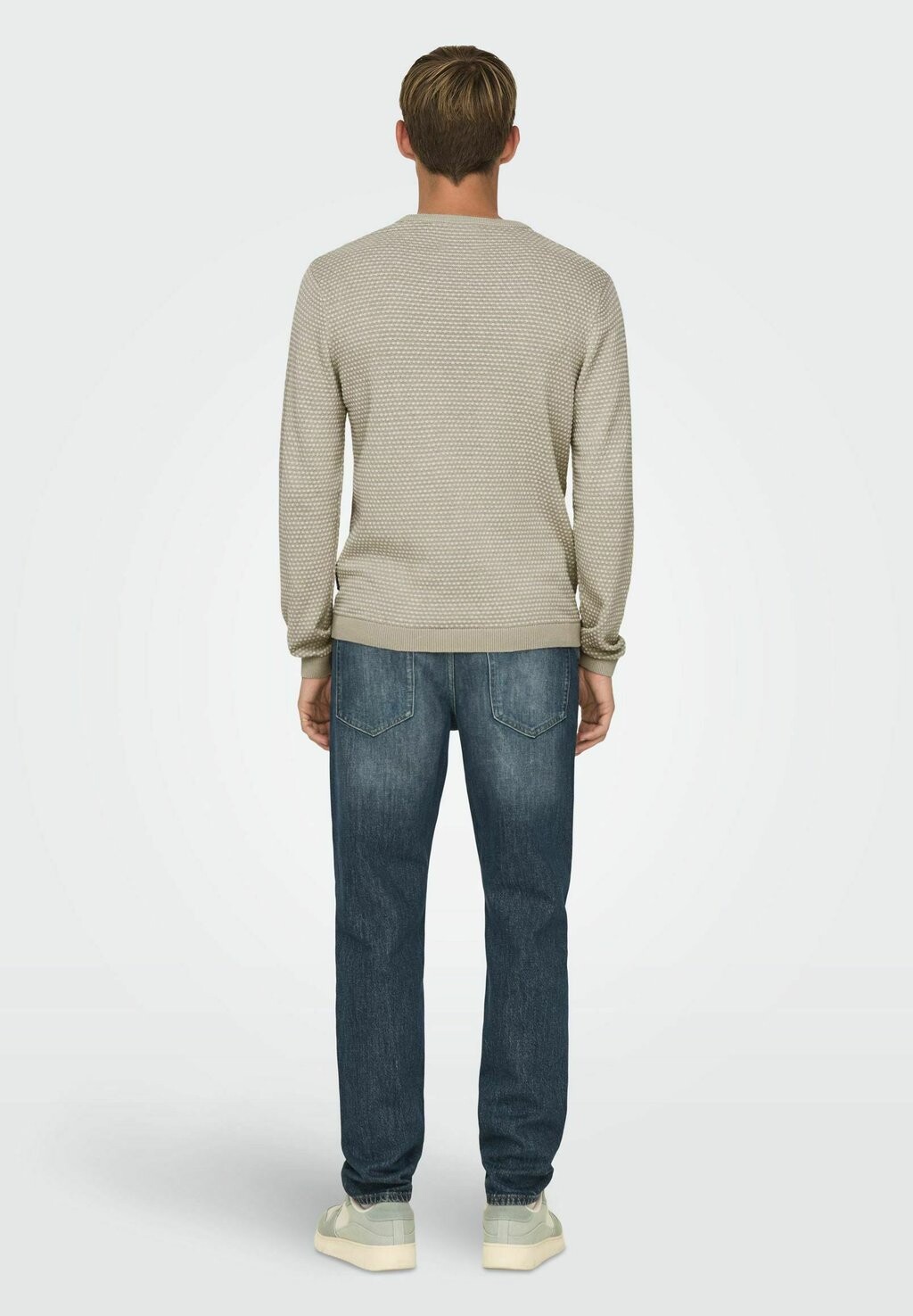 

Джемпер LEGERER GEPUNKTETER LONGSLEEVE Only & Sons, серебристый